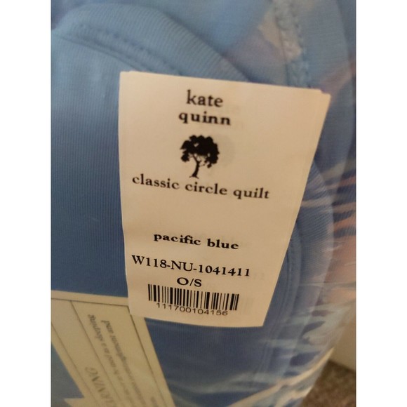 Kate Quinn Classic Pacific Blue Circle Quilt NEW Baby Stuff Warm Gender neutral - Picture 2 of 3